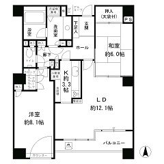 パークサイド・ウイングス 1305 間取り図