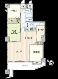 ライオンズプラザ藤沢 5階 間取り図