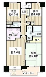 菊川パーク・ホームズ 3階 間取り図