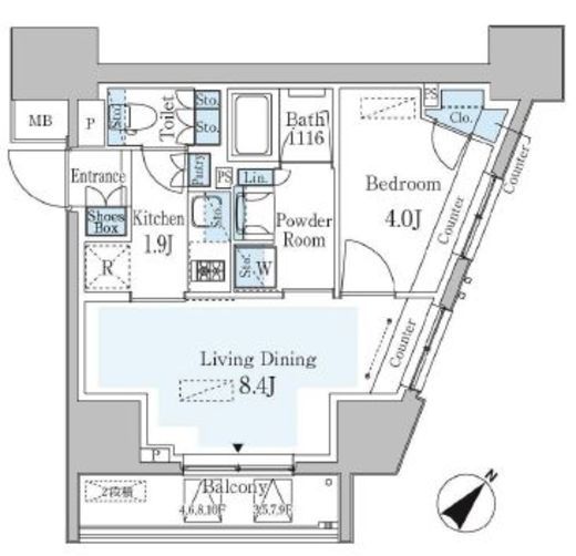 GRAN PASEO横濱関内PREMIUM (グランパセオ横濱関内プレミアム) 306 間取り図