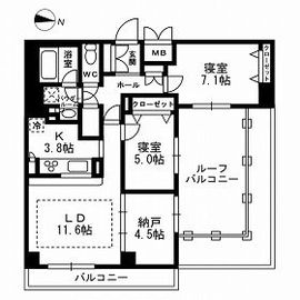 パークフラッツ学芸大学 606 間取り図