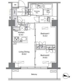 ソライエアイル練馬北町 402 間取り図