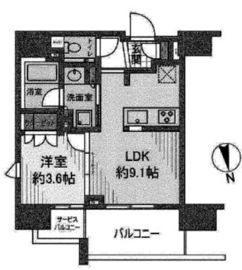 クレヴィア新御徒町 5階 間取り図