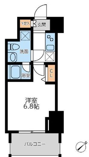 プライマル横濱平沼橋 704 間取り図
