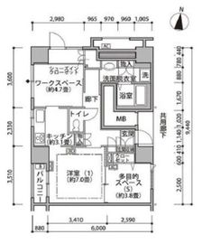 東雲キャナルコートCODAN 19-204 間取り図