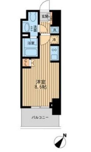 レジディア川崎 605 間取り図
