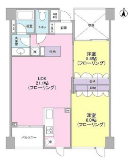 ポローニアハウス赤堤 304 間取り図