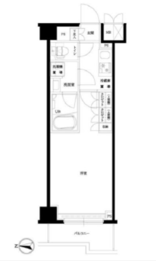 ルーブル武蔵新城六番館 4階 間取り図
