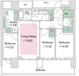 HARUMI FLAG SUN VILLAGE (晴海フラッグ サンヴィレッジ) 11階 間取り図