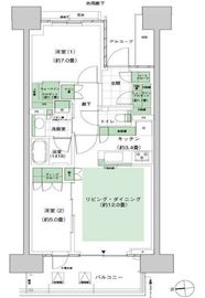 HARUMI FLAG PARK VILLAGE (晴海フラッグ パークヴィレッジ) 11階 間取り図