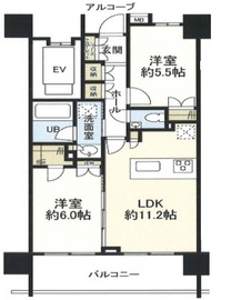 プレシス新宿御苑 2階 間取り図