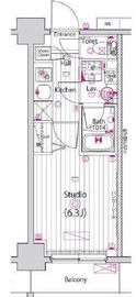 グランド・ガーラ横浜 5階 間取り図