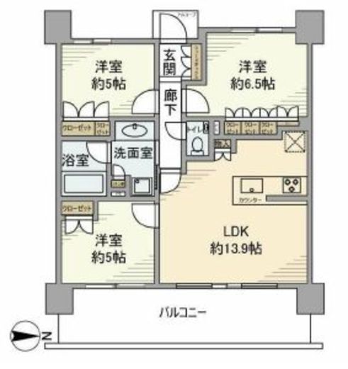 ベリスタ高井戸駅前 7階 間取り図