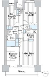 イーストパークス大島サザンスクエア 8階 間取り図