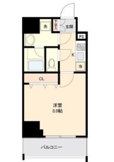 リテラス大島 604 間取り図