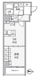 シーズンフラッツ両国EAST 203 間取り図