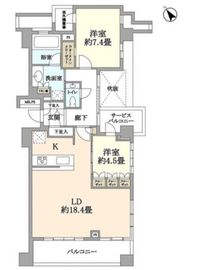 プラウド赤坂 3階 間取り図