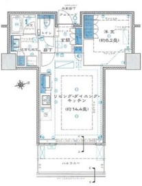 プラウドタワー芝浦 8階 間取り図