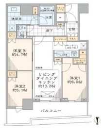 パークタワー晴海 45階 間取り図