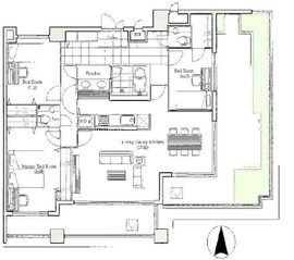 LANAI TOWN RENAISSANCE GRAND HIGHRISE (ラナイ タウン ルネッサンス グランドハイライズ) 1102 間取り図