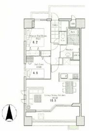 LANAI TOWN RENAISSANCE GRAND HIGHRISE (ラナイ タウン ルネッサンス グランドハイライズ) 801 間取り図