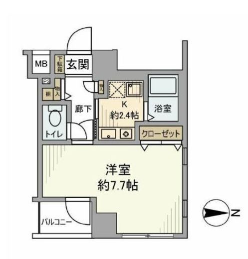 シンシア麻布十番 4階 間取り図