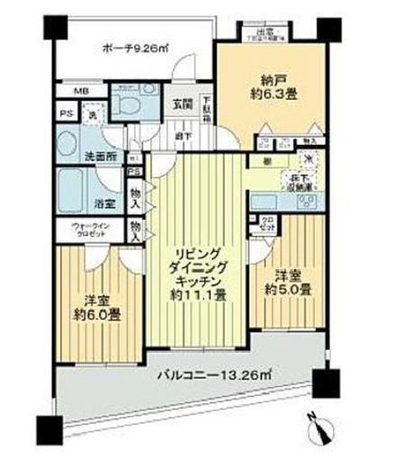 ナイスパークフロンテージセンター北 1階 間取り図