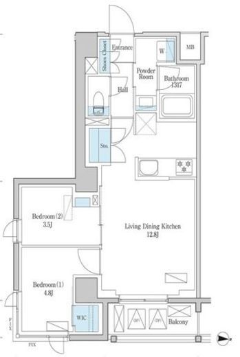 デュオフラッツ篠崎 605 間取り図