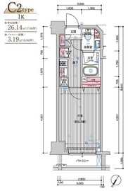 プレール・ドゥーク日本橋 5階 間取り図