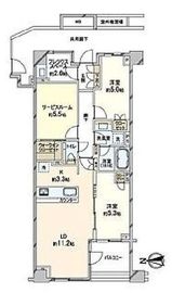 クレヴィア新宿中落合 4階 間取り図