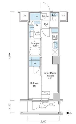 デュオフラッツ篠崎 209 間取り図