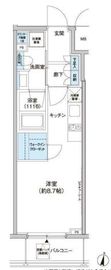 パークキューブ西新宿 204 間取り図