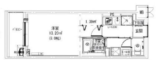Leaf Village新宿若松 (リーフヴィレッジ新宿若松) 203 間取り図