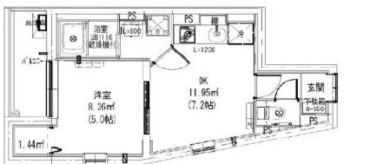 Leaf Village新宿若松 (リーフヴィレッジ新宿若松) 301 間取り図