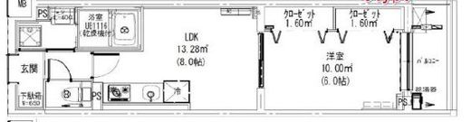 Leaf Village新宿若松 (リーフヴィレッジ新宿若松) 307 間取り図