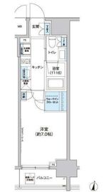 パークキューブ西新宿 203 間取り図