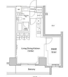 ザ・パークハビオ東長崎 606 間取り図