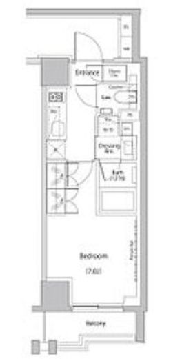 ザ・パークハビオ文京江戸川橋 701 間取り図