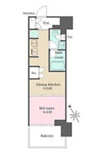ウエリスアーバン水天宮前 1220 間取り図