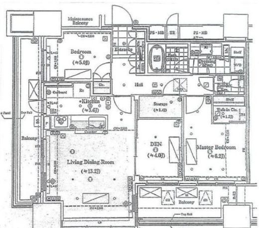パークコート千代田富士見ザ タワー 24階 間取り図