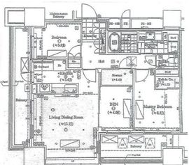 パークコート千代田富士見ザ タワー 24階 間取り図