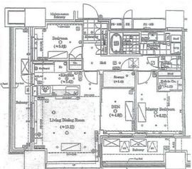 パークコート千代田富士見ザ タワー 24階 間取り図