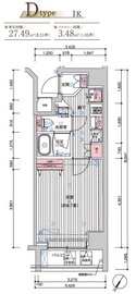 プレール・ドゥーク日本橋 2階 間取り図