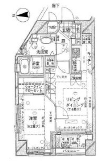 アルカーデンシティリンクス新宿 901 間取り図