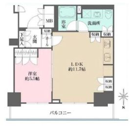 品川タワーフェイス 29階 間取り図