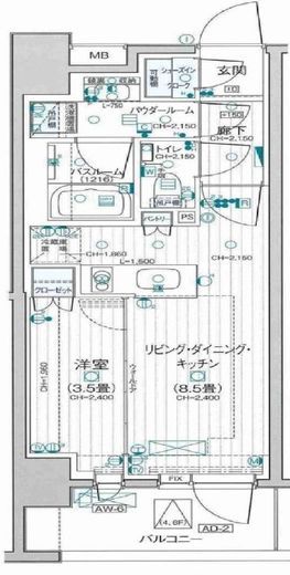 パレステージ新高島平 4階 間取り図