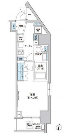 パークキューブ西新宿 1001 間取り図