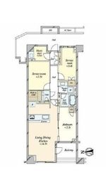 クレヴィア新宿中落合 2階 間取り図