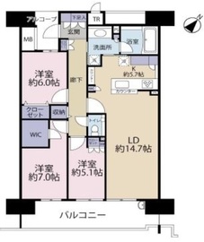 HARUMI FLAG SEA VILLAGE (晴海フラッグ シーヴィレッジ) 14階 間取り図