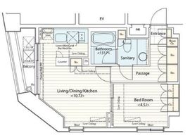 ドゥーエ横濱桜木町 601 間取り図